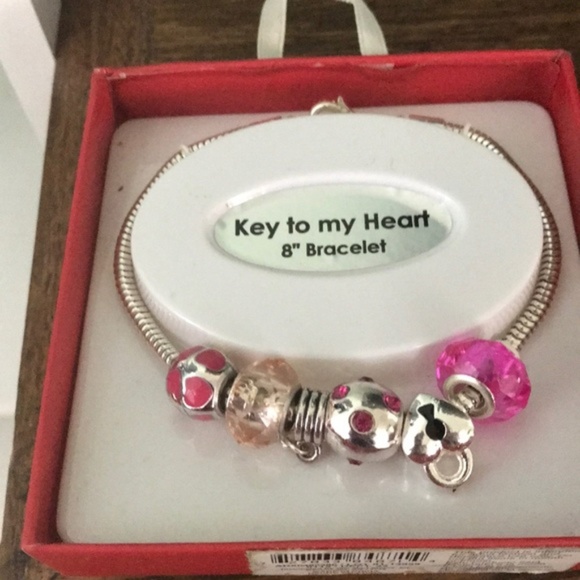 Aventura Jewelry 50 Shades of Pink Bracelet with 1 stretch bracelet - Picture 3 of 9